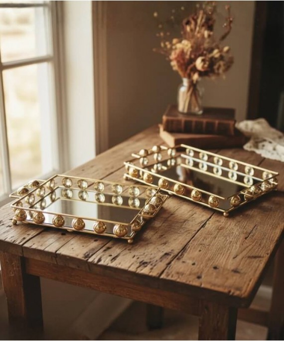 ZEYVE BONCUK 2-PIECE DECK. TRAY 37x23x5-43x29x5cm.